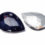 Cabochon din sticla, 14x10 mm, bleumarin