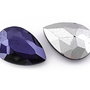Cabochon din sticla, 14x10 mm, safir