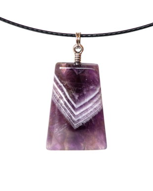 Pandantiv ametist chevron 25x16x4mm