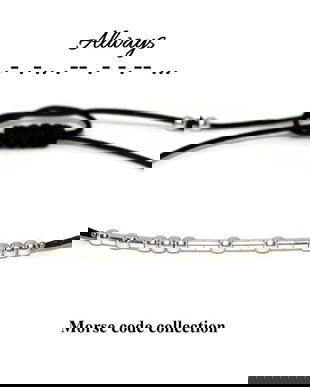 Bratara minimalista personalizata " Always " - cod morse / Bratari personalizate