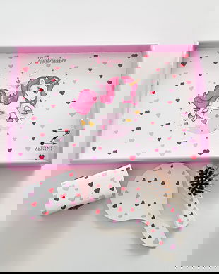 Set mot unicorn roz, set mot inimioare, set mot fetita unicorn, set turta roz, set mot unicorn si inimioare