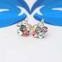 Cercei Swarovski - Chaton Flower / Argint 925