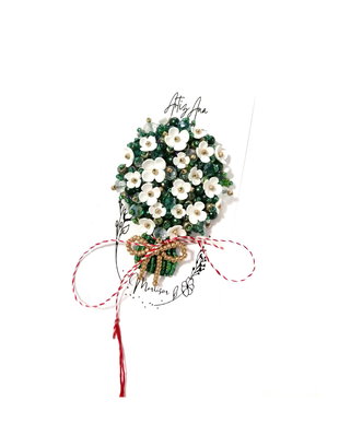 Brosa Buchet de flori albe