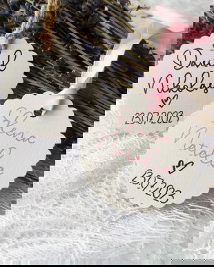 Etichete marturii botez, etichete botez, botez fetita, botez baiat, carton gros, perforate, etichete marturii nunta sau botez