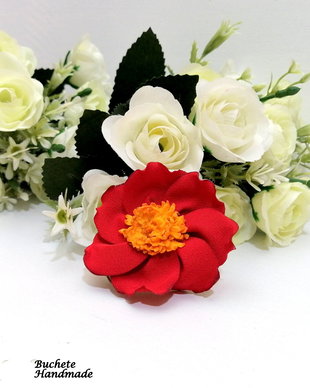 Brosa/Agrafe de par/ Martisor textil