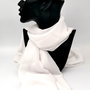 Esarfa alba BLANCHETTE