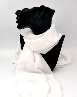 Esarfa alba BLANCHETTE