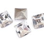 Cabochon din sticla, patrat, 6x6 mm, Cristal