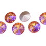 Cabochon din sticla, rotund, 8 mm, AB, DarkSalmon