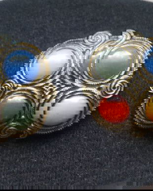 SUPERBI CERCEI CLIPS VINTAGE PIETRE NATURALE ,FRANTA ANII 60