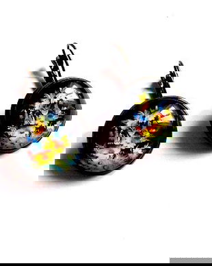 cercei cu motiv floral diametru 20 mm 38097