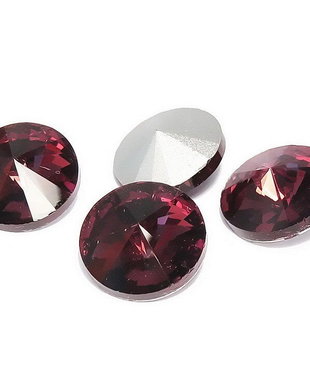 Cabochon din sticla, 12 mm, antic pink
