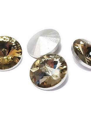 Cabochon din sticla, 10 mm, bronze shade