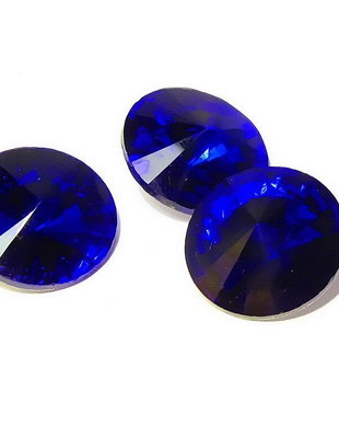 Cabochon din sticla, 10 mm, safir