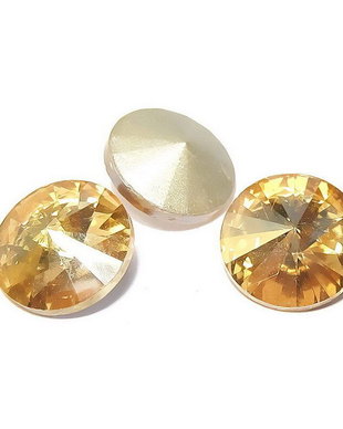 Cabochon din sticla, 18 mm, golden shade