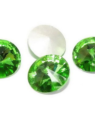 Cabochon din sticla, 10 mm, peridot