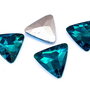 Cabochon din sticla, triunghi, 20x20 mm, montana