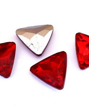 Cabochon din sticla, triunghi, 20x20 mm, siam
