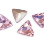 Cabochon din sticla, triunghi, 20x20 mm, pink