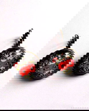 cercei cu motiv floral 38110