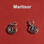 Barcuta - charm / pandantiv mic / MARTISOR din argint .925 - aprox 8x14 mm (cu anoul)