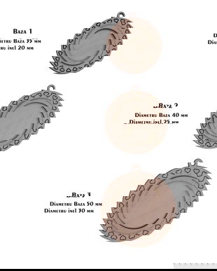 Baza rotunda pentru brose si pandante