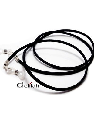Snur pentru ochelari suede negru LA070