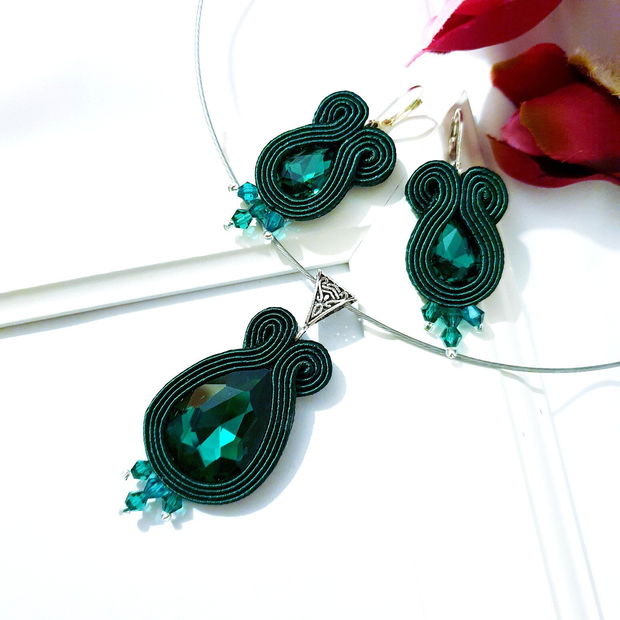 Set verde EMERALD,  Set soutache