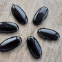 Cabochon agata neagra, 30x15 mm