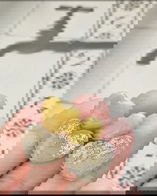 Cercei handmade, gri cu galben, Gray - Illuminating