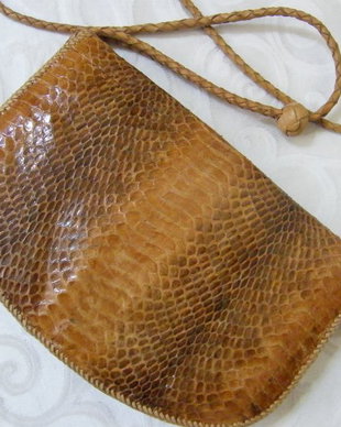 Vintage poseta piele sarpe