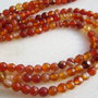 Agate carneol fatetate de aprox 4 mm - sirag de aprox 18.50 cm fara inchizatoare