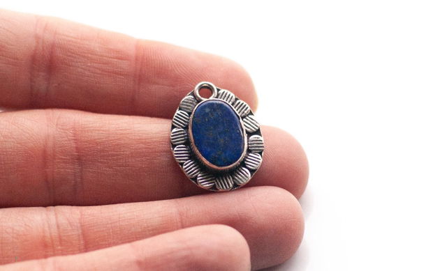 Pandant  Lapis Lazuli in rama argintata