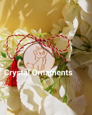 Martisor din lemn pisica Marie