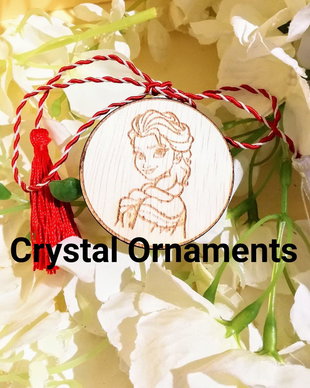 Martisor din lemn Frozen