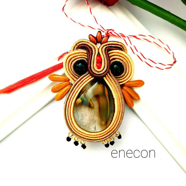 Martisor bufnita,  Brosa soutache