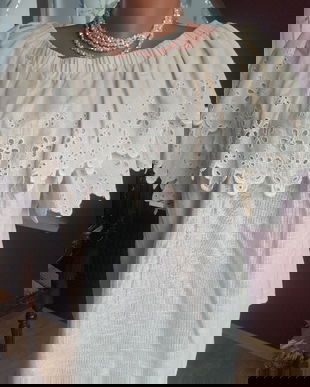 BLUZA SUPERBA BUMBAC BRODAT MARIME 46