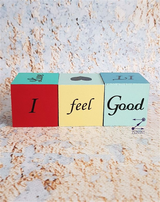 Cuburi mesaje motivationale, cuburi cu mesaj, set cuburi motivationale, set cuburi colorate, cuburi pictate manual
