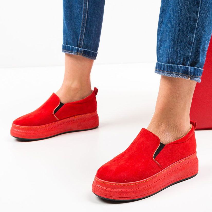 Espadrile Casual Prident Rosii