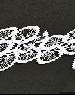 mileu alb crosetat manual laseta , 39 cm