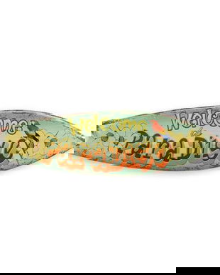 Decoratiune din metal cu "WELCOME TO PARADISE"