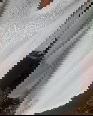 SPLENDIDA BLUZA BUMBAC MARKS@SPENCER CU BRODERIE