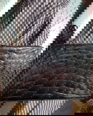 GEANTA PIELE NATURALA EXOTICA ,ELEGANTA,VINTAGE ANII 50