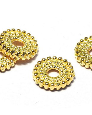 Distantier metalic, auriu, 10x2 mm