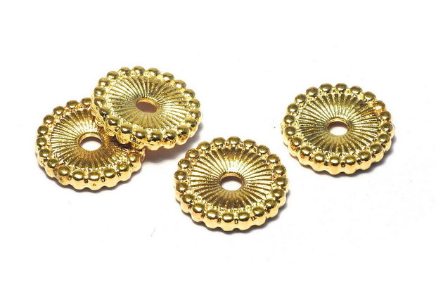 Distantier metalic, auriu, 12x2 mm