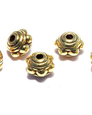Distantier metalic, auriu antichizat, 7x5.5 mm