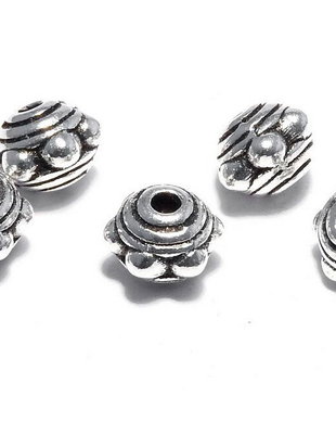 Distantier metalic, argintiu antichizat, 7x5.5 mm