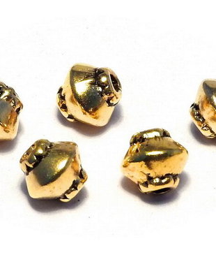 Distantier metalic, auriu antichizat, 5x4.5 mm