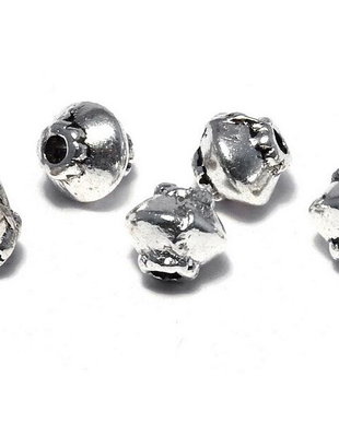 Distantier metalic, argintiu antichizat, 5x4.5 mm