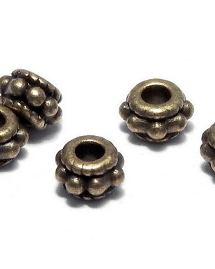 Distantier metalic, bronz, 5x3 mm